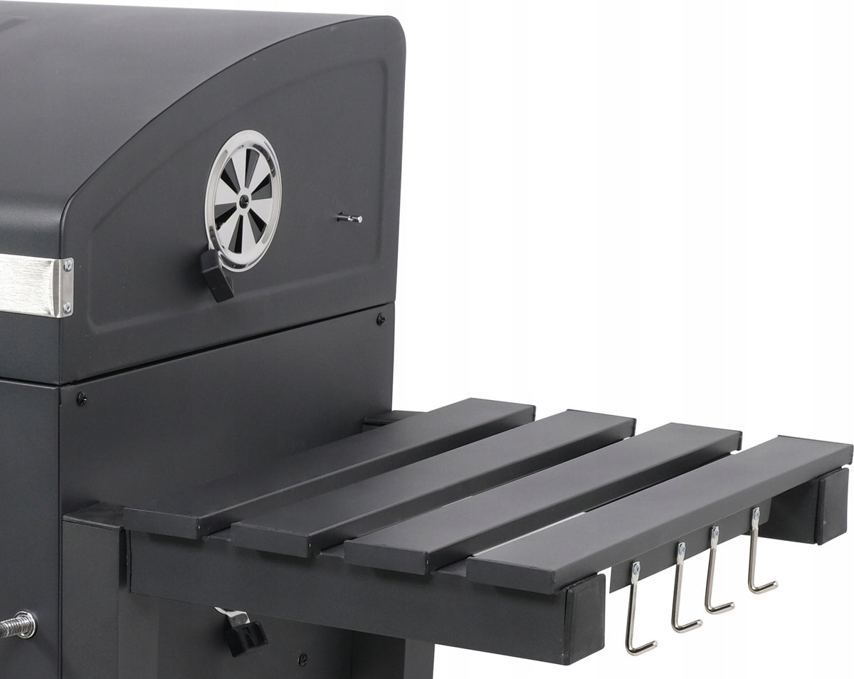 DUŻY GRILL WĘGLOWY XXL REGULOWANY ŻELIWNY RUSZT 78x42,5mm 3 PÓŁKI LUND