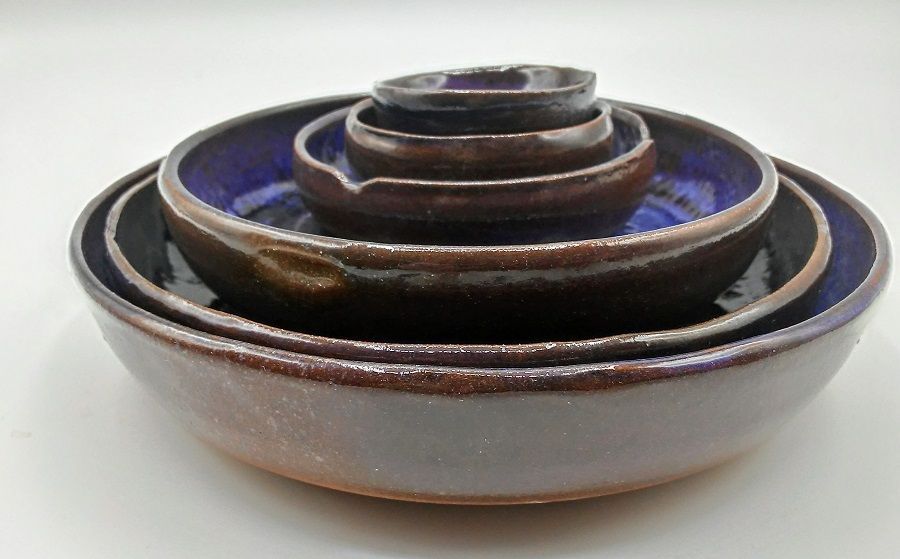 Conjunto 5 platitos azules apliclables