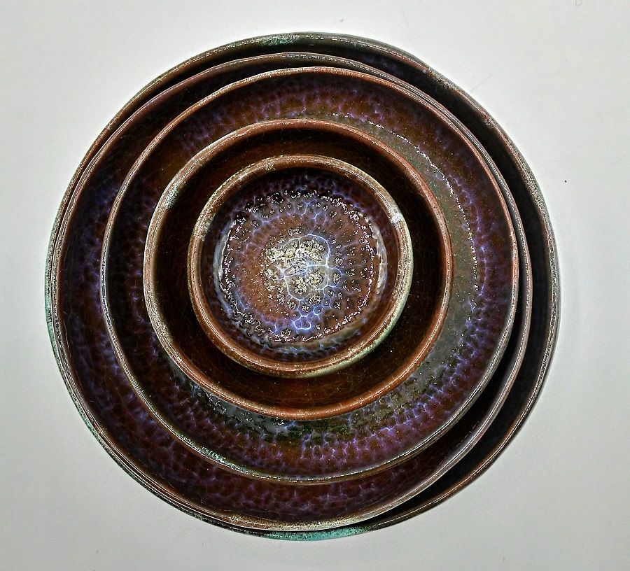 Conjunto de 5 platitos apilables verdes
